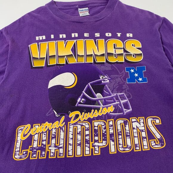 Vintage Minnesota Vikings NFL Central Division Champs Tee L - Picture 2 of 3